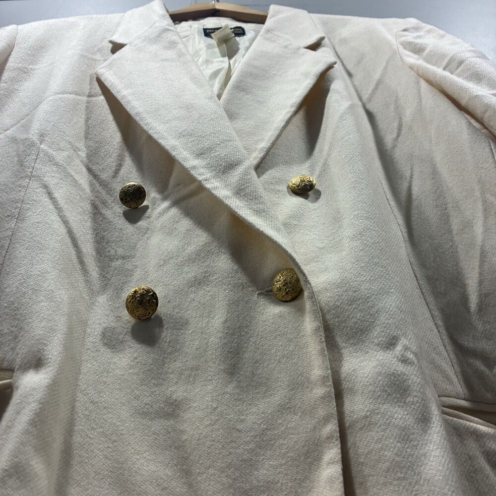Requirements Woman Wool Double-Breasted Blazer Quiet Luxury Size 26W - Picture 2 of 10
